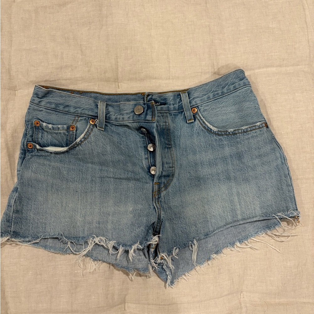 Levi's Light Blue Jean Shorts